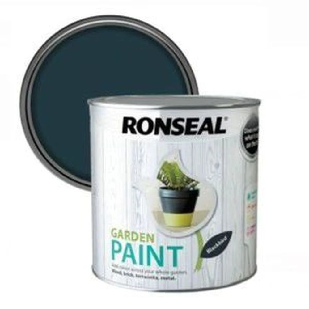 Ronseal 2.5 Litre Blackbird Garden Paint 1 Ronseal 2.5 Litre Blackbird Garden Paint
