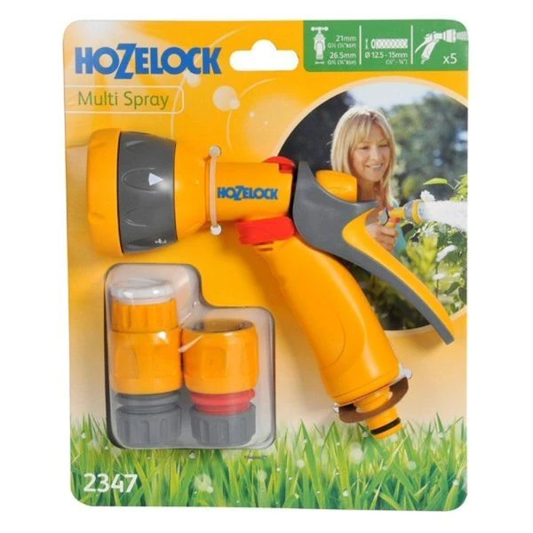 Hozelock Multi Spray Plus Gun & Fittings 1 Hozelock Multi Spray Plus Gun & Fittings