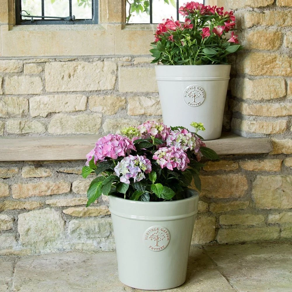 Woodlodge 27cm White / Cream Glazed Heritage Pot 2 Woodlodge 27cm White / Cream Glazed Heritage Pot - Image 2