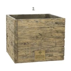 Woodlodge 37cm Heritage Oak Square Planter -Outdoor Gardening Shop 5021346487725 3