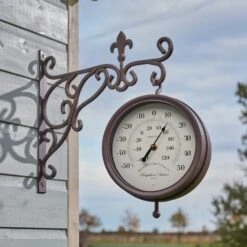 Outside In 35cm Marylebone Double-Sided Station Clock & Thermometer -Outdoor Gardening Shop 5050642006309 3