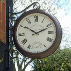 Outside In 15" Greenwich Station Wall Clock & Thermometer -Outdoor Gardening Shop 5050642006316 3