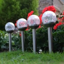 Smart Solar 35cm Crackle Globe Colour Changing Stake Lights (5 Pack) -Outdoor Gardening Shop 5050642008471 3