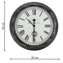 Outside In 12" Black Biarritz Clock -Outdoor Gardening Shop 5050642016933 2