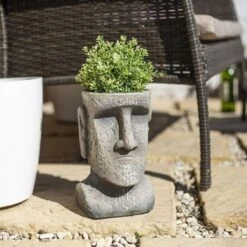 La Hacienda 26cm Resin Easter Island Head Planter 5 La Hacienda 26cm Resin Easter Island Head Planter -Outdoor Gardening Shop 5055025558239 3