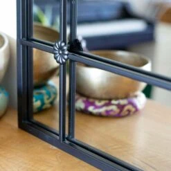 La Hacienda 100cm Black Arched Arundel Indoor/Outdoor Mirror -Outdoor Gardening Shop 5055025559083 3