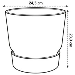 Elho 25cm Leaf Green Greenville Round Planter 7 Elho 25cm Leaf Green Greenville Round Planter -Outdoor Gardening Shop 8711904332433 3