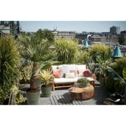 Elho 25cm Leaf Green Greenville Round Planter 9 Elho 25cm Leaf Green Greenville Round Planter -Outdoor Gardening Shop 8711904332433 5